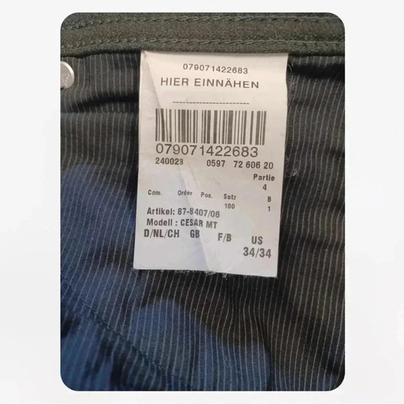 Brax Dark Grey Straight Leg Trouser Pants Size 34 - Picture 9 of 10